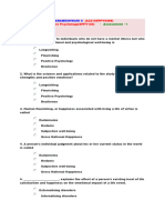 Positive Psychology Assignment 1& 2