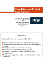 Conceptual Foundation and Critical Care Nursing