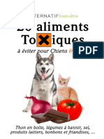 20 Aliments Toxiques Chiens Chats