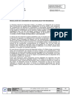 Ministerio de Justicia: Resolución de Concesión de Nacionalidad Por Residencia