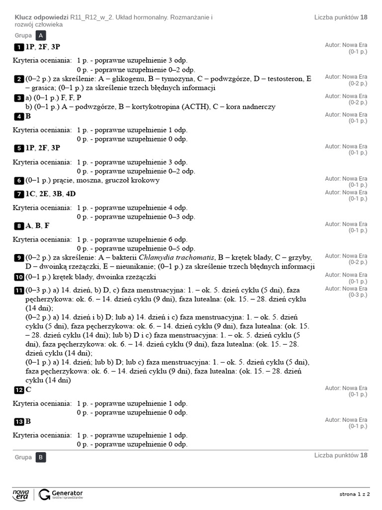 R11 - R12 - W - 2. Układ Hormonalny. Rozmanżanie I Rozwój Człowieka ...