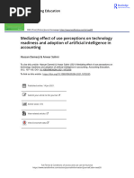 Mediating Effect of Use Perceptions On Technology Readiness and Adoption of Artificial Intelligence in Accounting