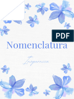 Nomenclaturas - Bromatología