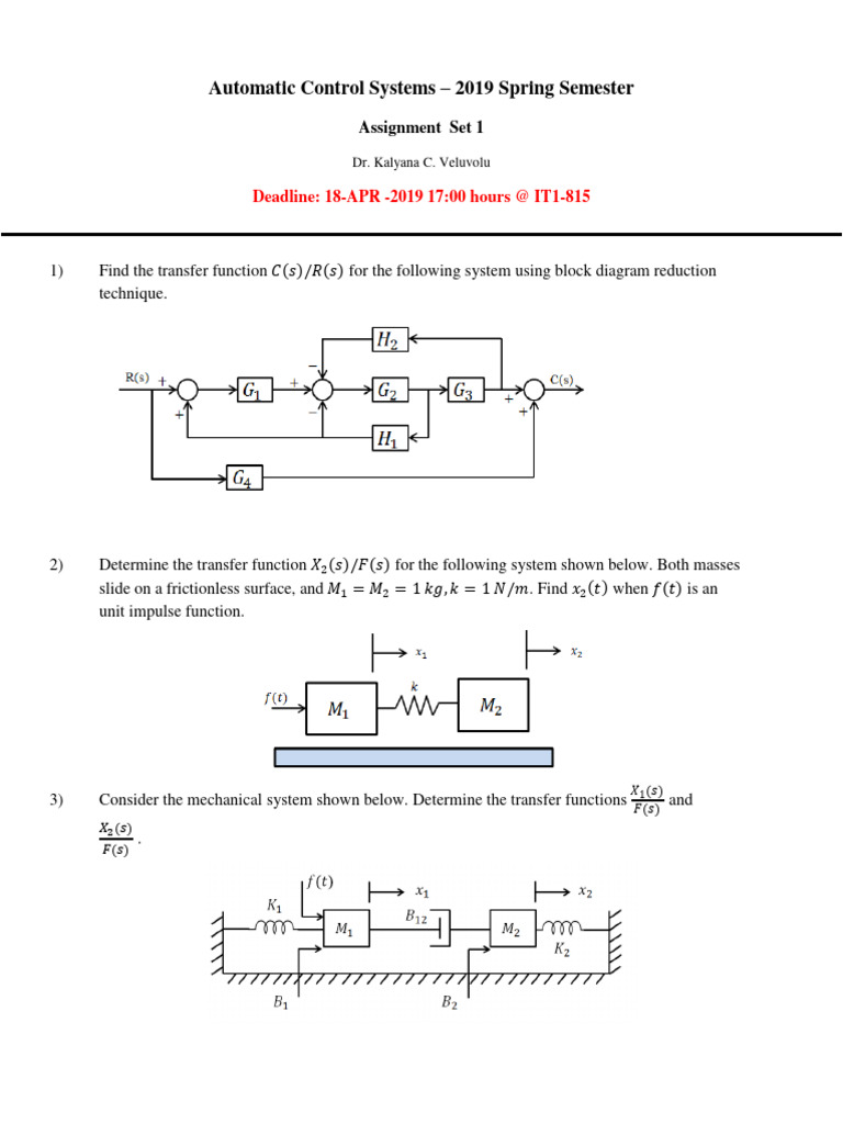 Acs 2019s1 Assn1 | PDF | Electric Motor | Amplifier