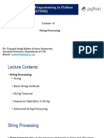 Lec 8. String Processing