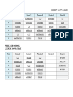 Panashe 10A Schedule