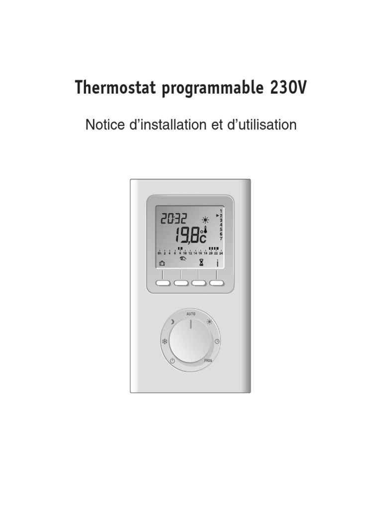 Notice d'utilisation thermostat 230V PDF Sécurité — free download
