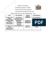 GCE Time Table Final Exams Practical - 2024