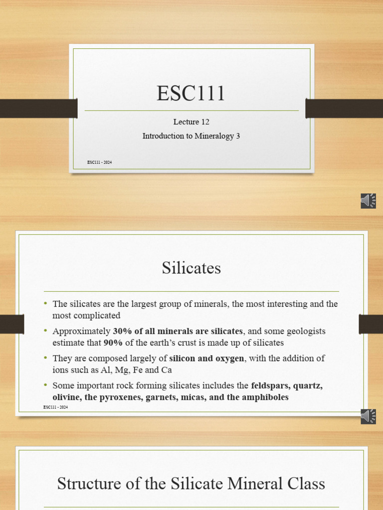 ESC111+Lecture+12+ +Introduction+to+Mineralogy+3 3 | PDF | Minerals ...