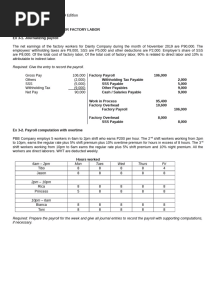 CH 3 Problems and Solutions Cost Accounting Book