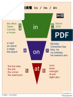 2021-3月：介系詞 in - on - at