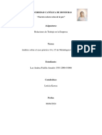 Segunda Tarea Tercer Parcial CAPÍTULO 14 Y 15 - Relaciones de Trabajo en La Empresa