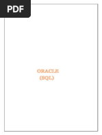 Oracle Notes