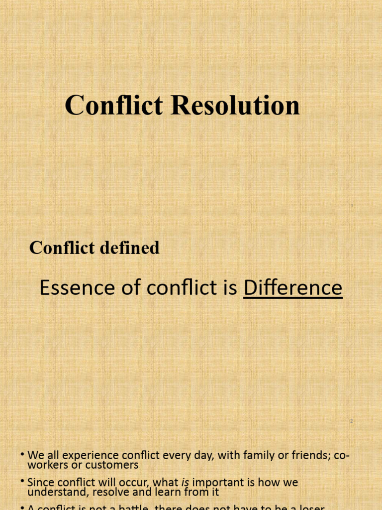 Conflict Resolution 2 | PDF | Anger | Conflict Resolution