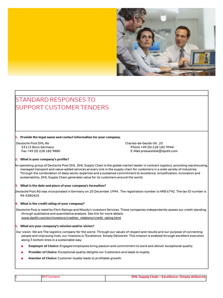 DHL Supply Chain Overview and Strategy | PDF | Logistics | Business
