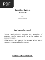 Operating System: By: Vandana Kate