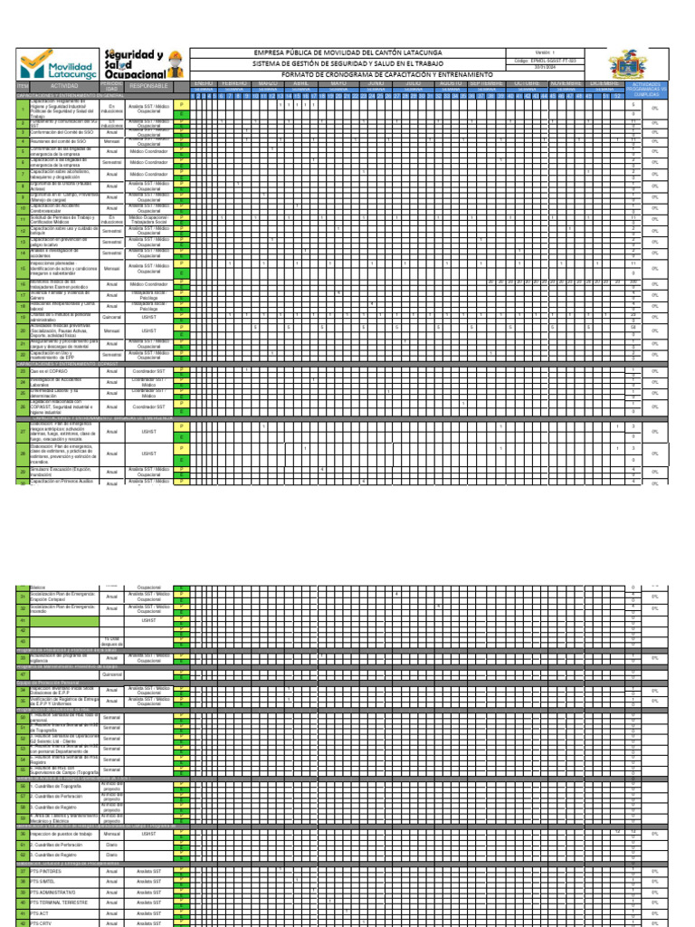 Cronograma de Capacitación en Seguridad Laboral | PDF | La seguridad