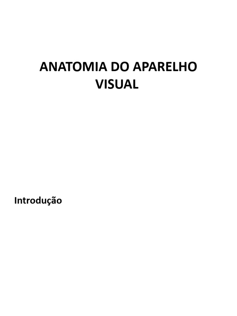 Anatomia Do Aparelho Visual | PDF | Olho humano | Sistema visual