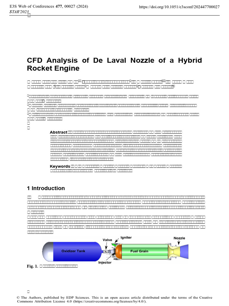 CFD Analysis of De Laval Rocket Nozzle | PDF | Rocket Engine | Fluid ...
