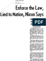 Failure To Enforce Law Lied To Nation Nixon Says