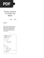 Practice Questions of CPP - Classes and Objects