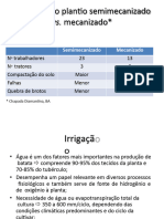 Vs. Mecanizado : Comparação Plantio Semimecanizado