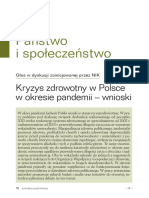 Państwo I Społeczeństwo: Kryzys Zdrowotny W Polsce W Okresie Pandemii - Wnioski