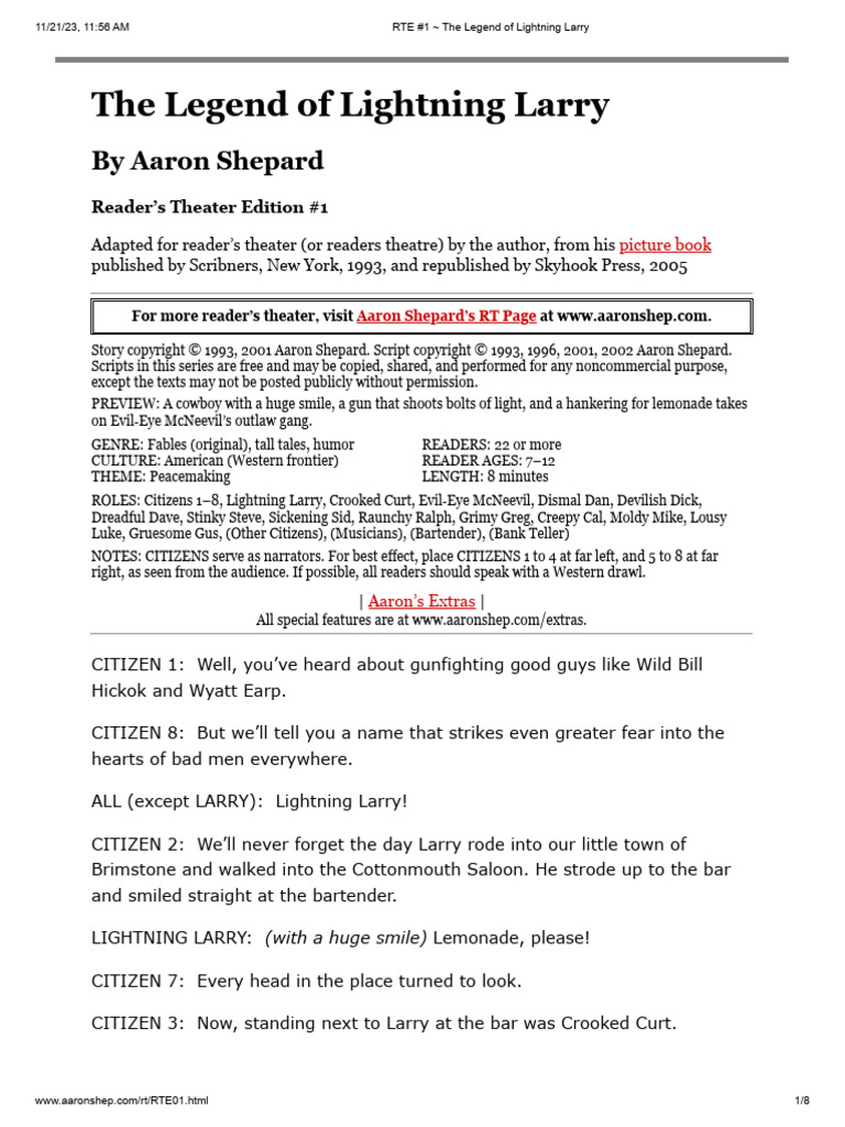 Rte 1 The Legend Of Lightning Larry 9 St Alphonsus Pdf