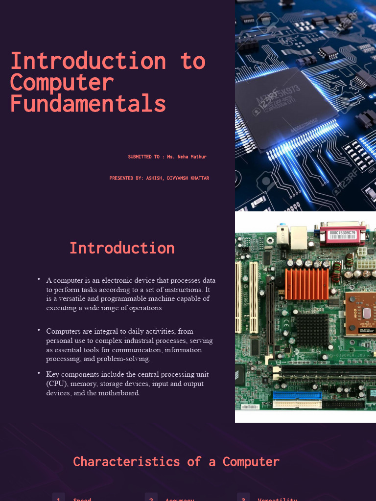 Introduction To Computer Fundamentals | PDF | Computer Data Storage ...