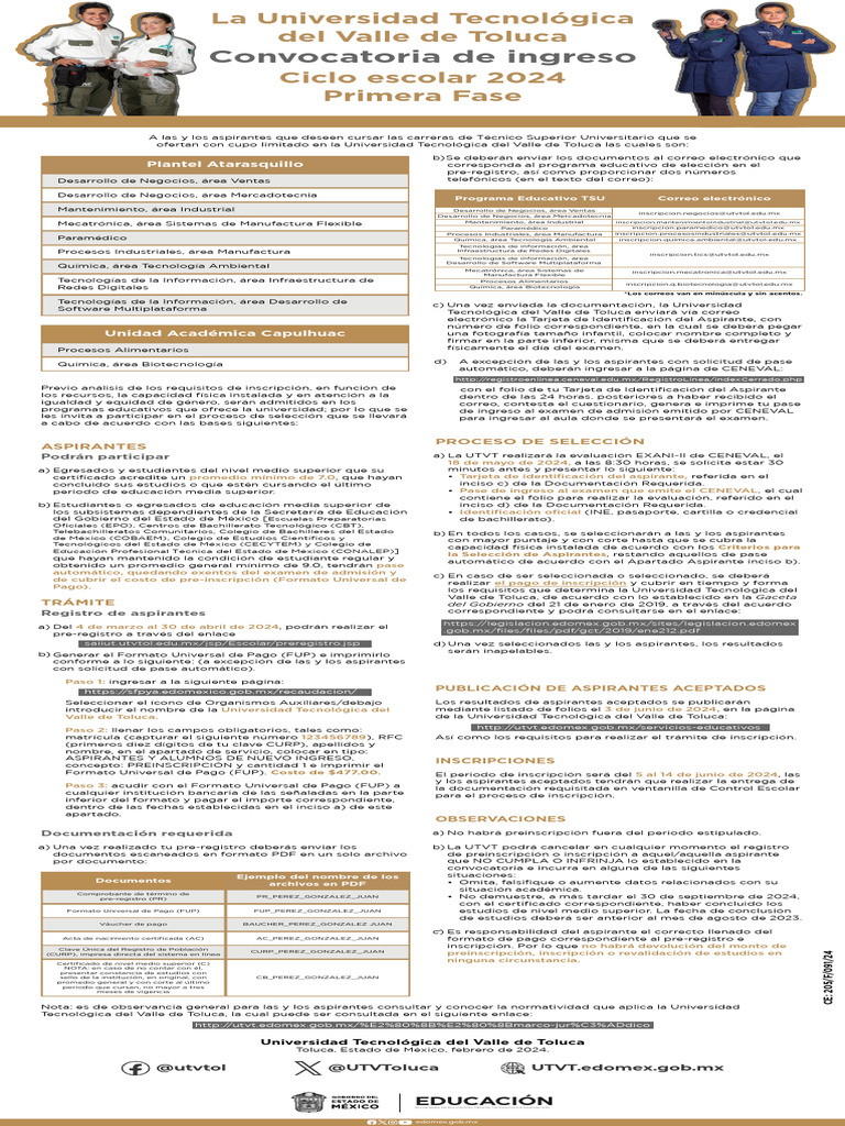Convocatoria 2024 Pdf Tecnologías De La Información