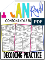 Consonant+Le Endings: Read!