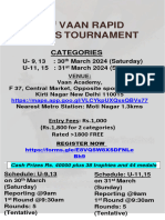 REVISED 3rd Vaan Rapid Chess Tournament