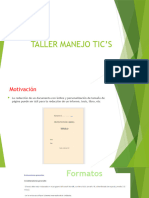 TALLER MANEJO TICâS - SEMANA 2