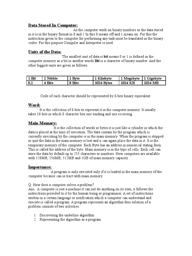 Understanding Computer Data Storage | PDF | Technology & Engineering