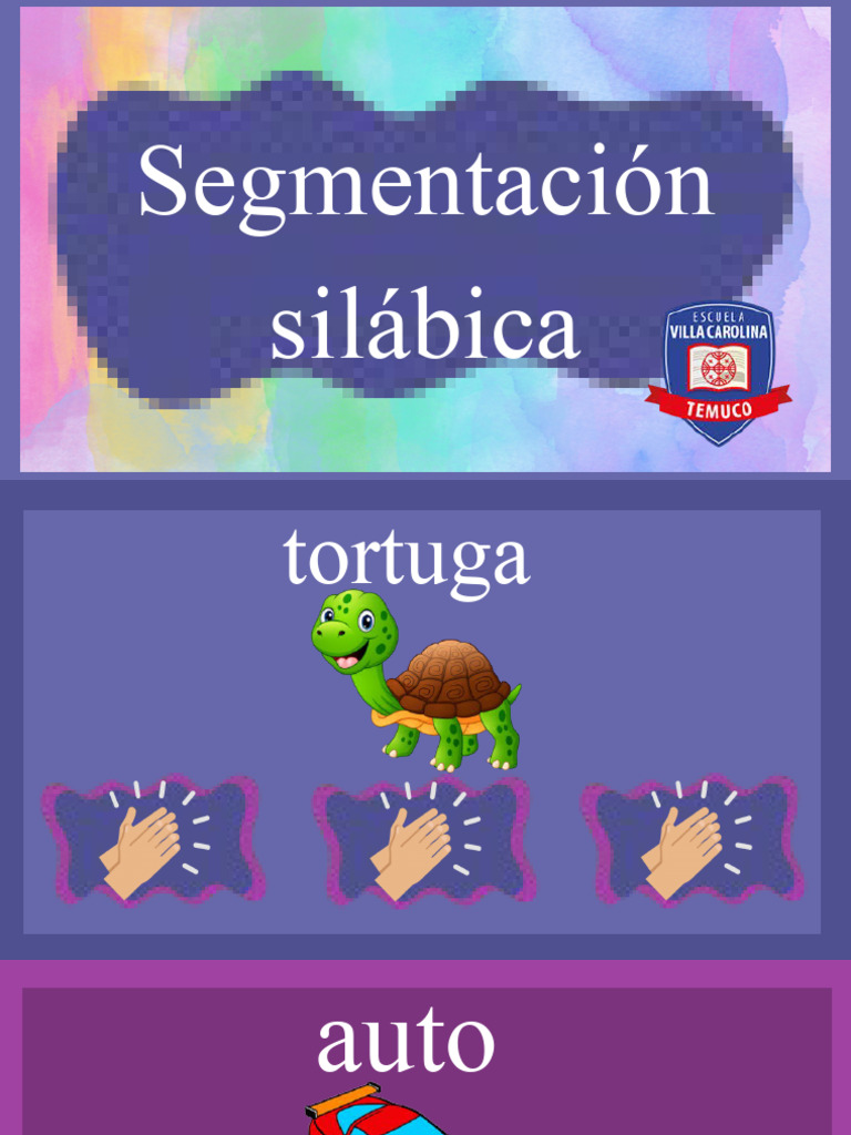 Segmentación Silábica - Palabras Kinder - B Con Juego Ruleta | PDF