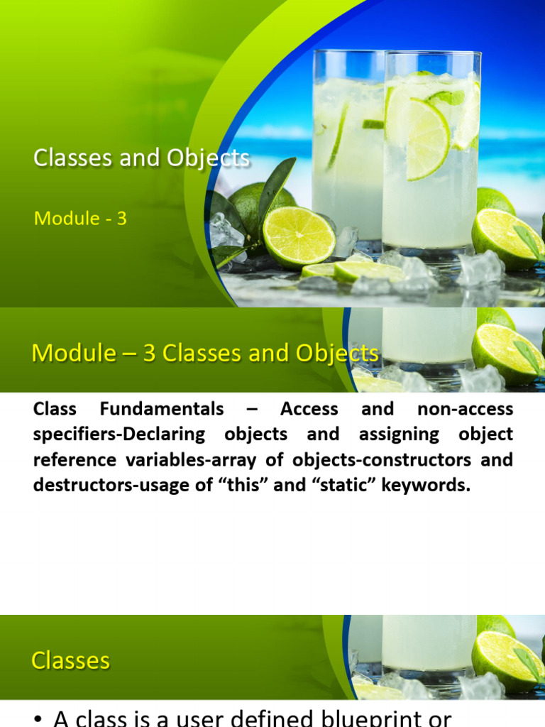 6-Class Fundamentals, Access & Non-Access Specifiers, Declaring Objects ...