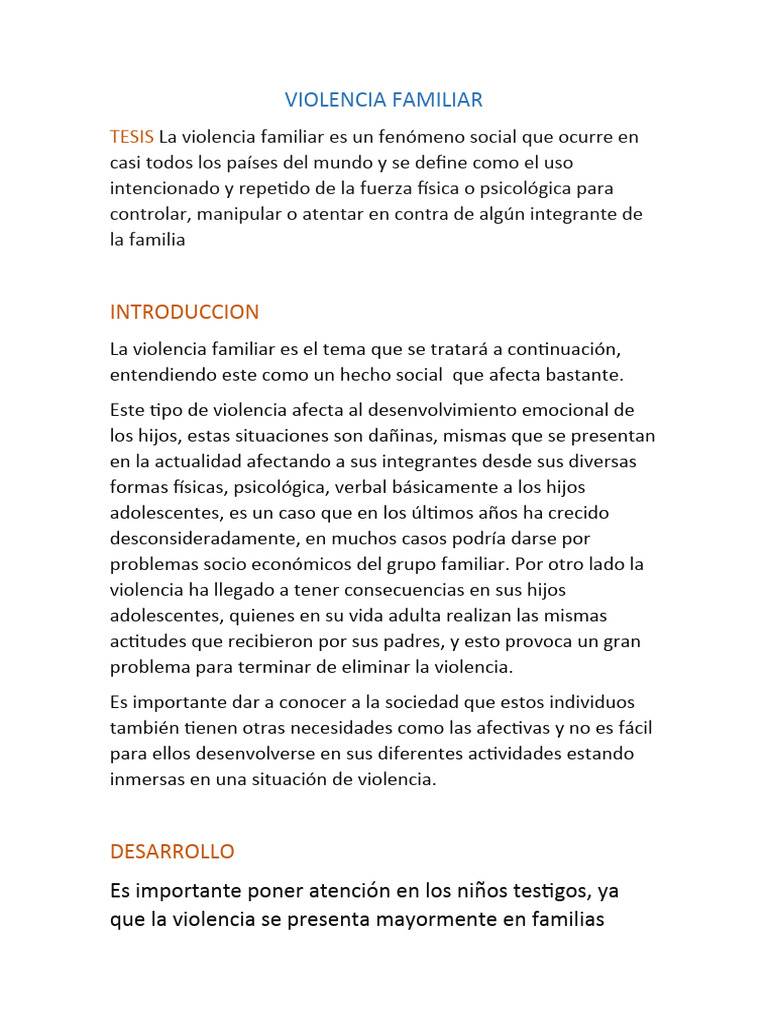 Prevención de la Violencia Familiar | PDF | Violencia | Violencia doméstica