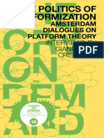 The Politics of Platformization: Amsterdam Dialogues On Platform Theory