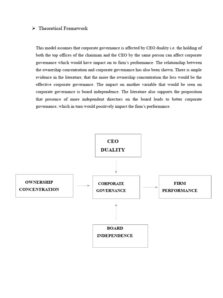 Theoretical Framework of Corporate Governance | PDF | Corporate ...