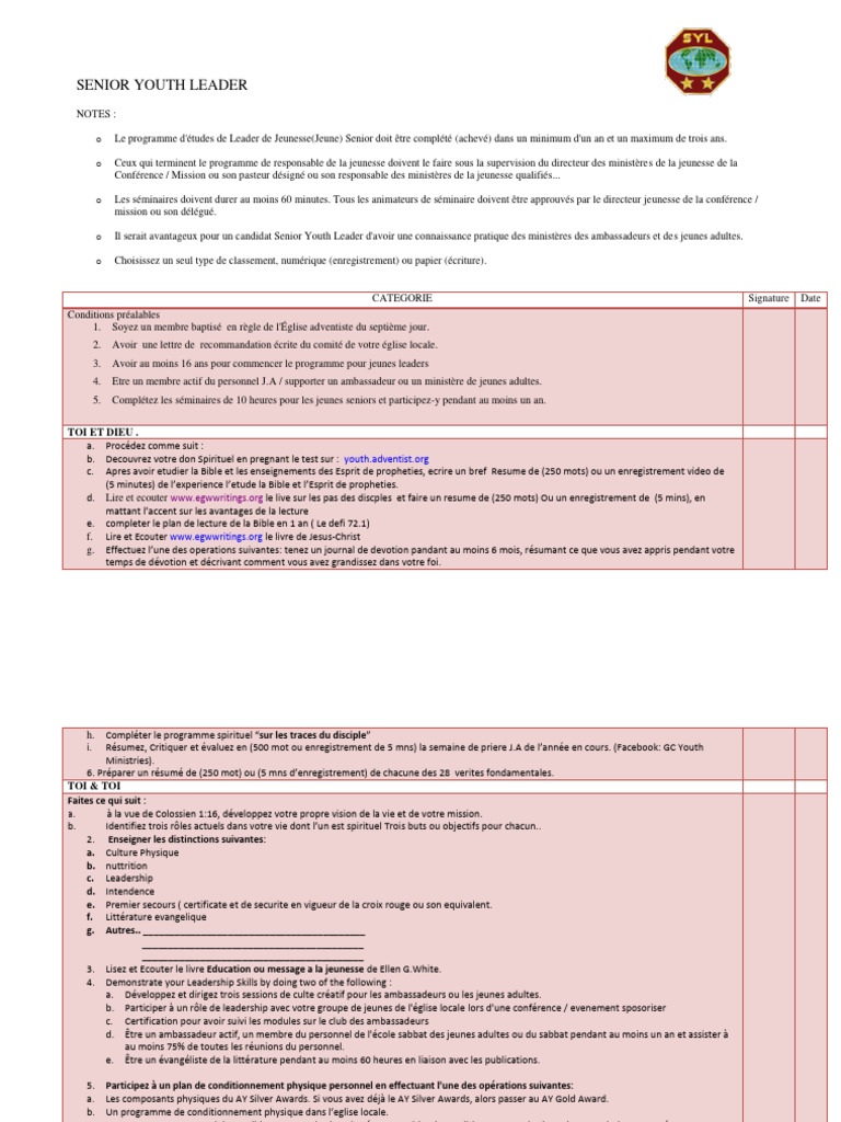Guide de Leadership pour Jeunes Seniors | PDF | Pasteur | Église ...