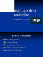 Mthodologie de La Recherche