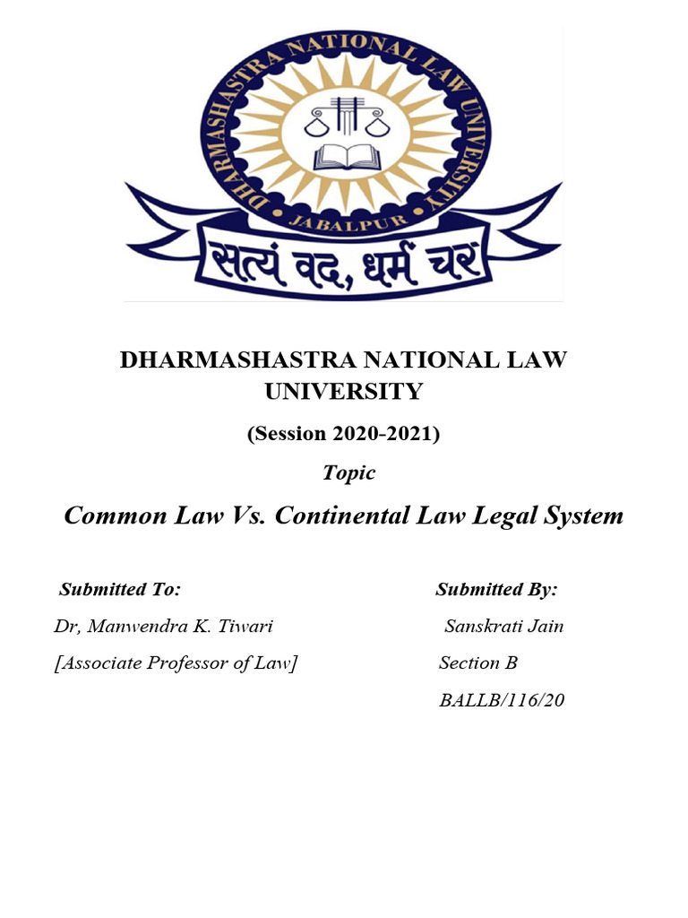 Intro To Law Sem I Pdf Precedent Common Law