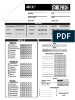 One Piece TTRPG Fillable Character Sheet