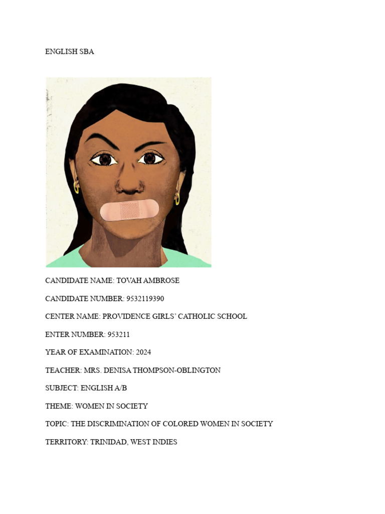 English sba copy 2 pdf feminism gender studies