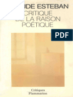 Claude Esteban-Critique de La Raison Poétique-Jeri