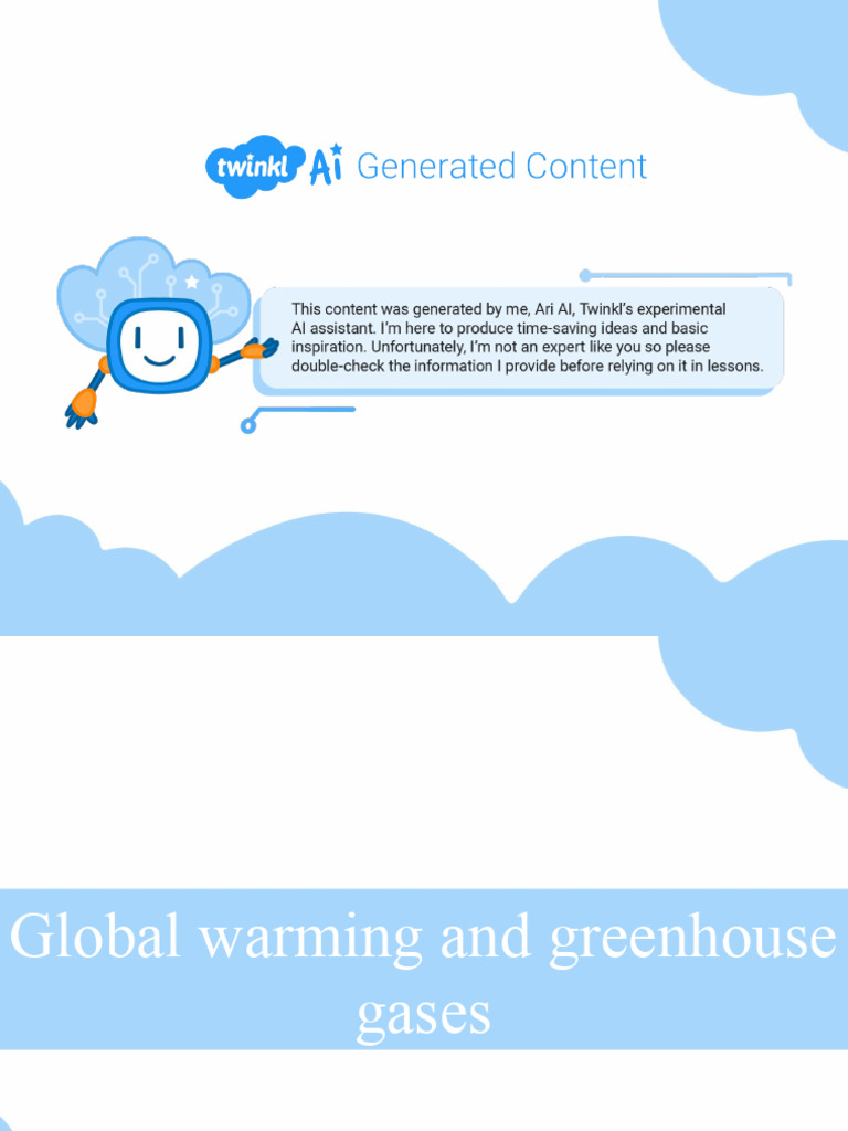 Global Warming and Greenhouse Gases Quiz PDF