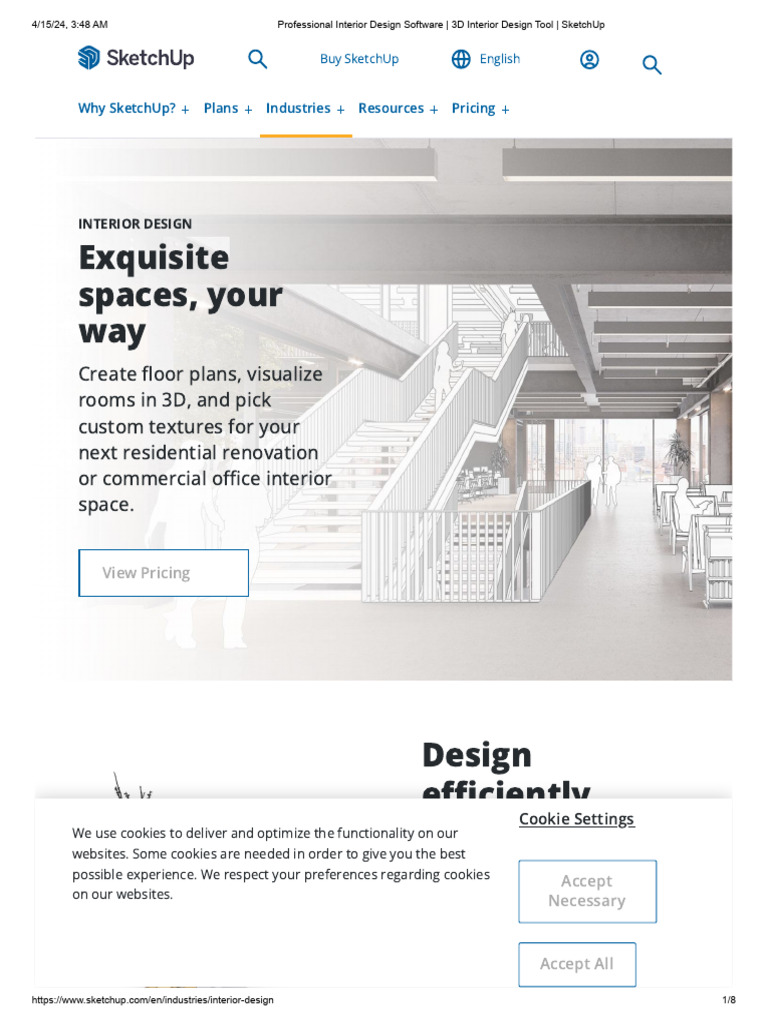 SketchUp: Professional 3D Design Tool | PDF | Sketch Up | 3 D Computer ...