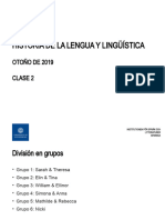 Historia de la lengua y linguistica