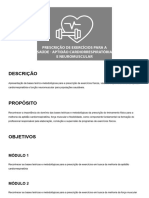 Prescrição de Exercícios para a Saúde - Aptidão Cardiorrespiratória e Neuromuscular