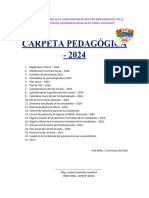 CARPETA PEDAGOGICA - DOCUMENTOS SOLICITADOS - 2024